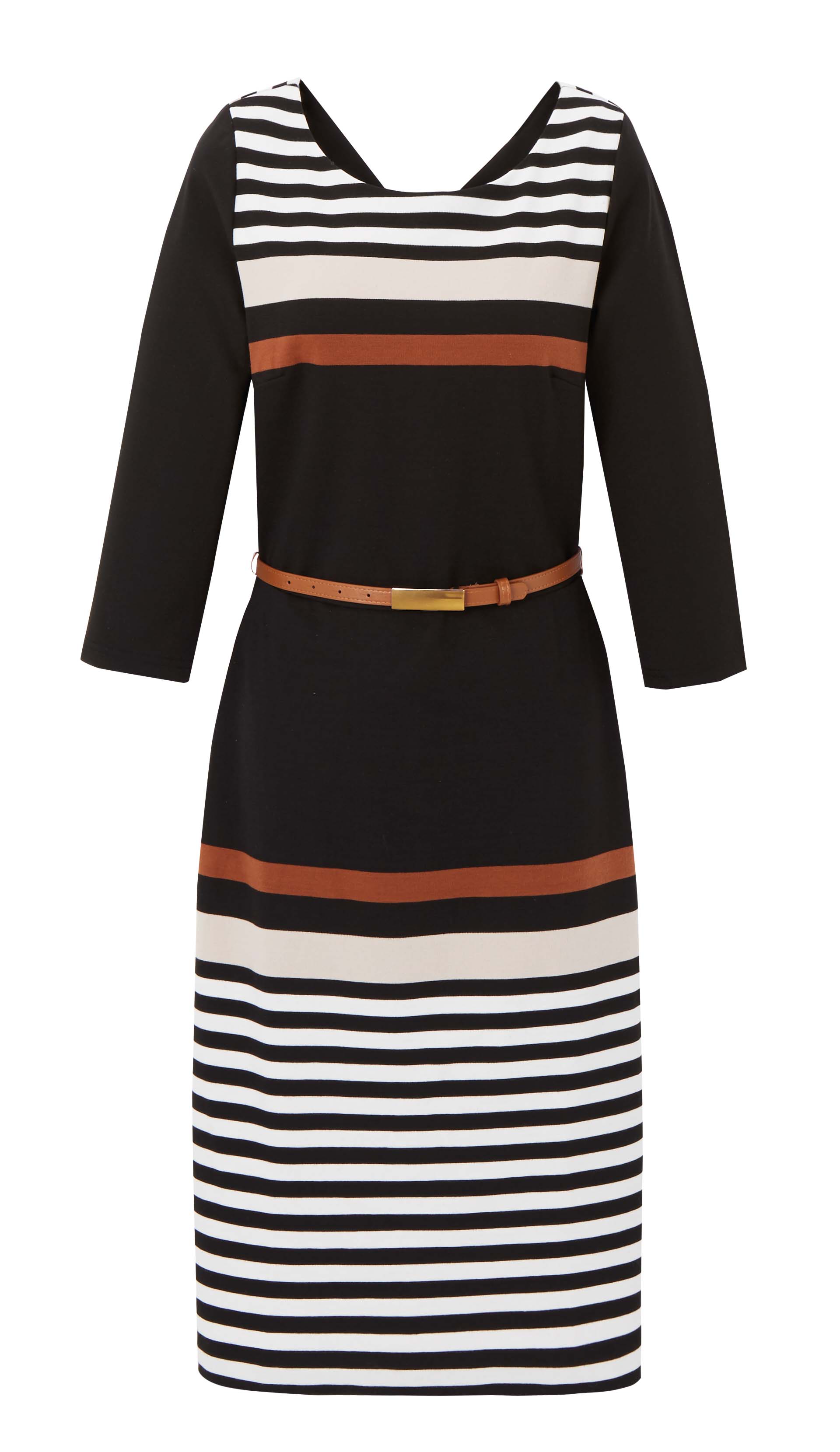6090992 Whistle Stripe Ponte Dress with Stripe Neutral Stripe $89.99 Instore 8 Mar 2016