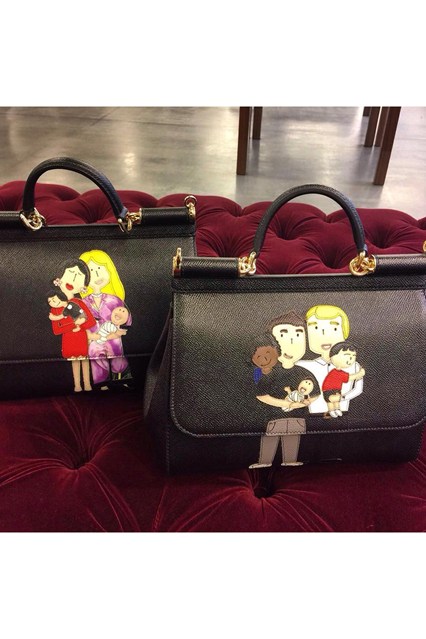 Stafano Gabbana posted pictures of his label's new line of bags on Instagram, both of which feaured cartoons of same-sex couples holding children.
