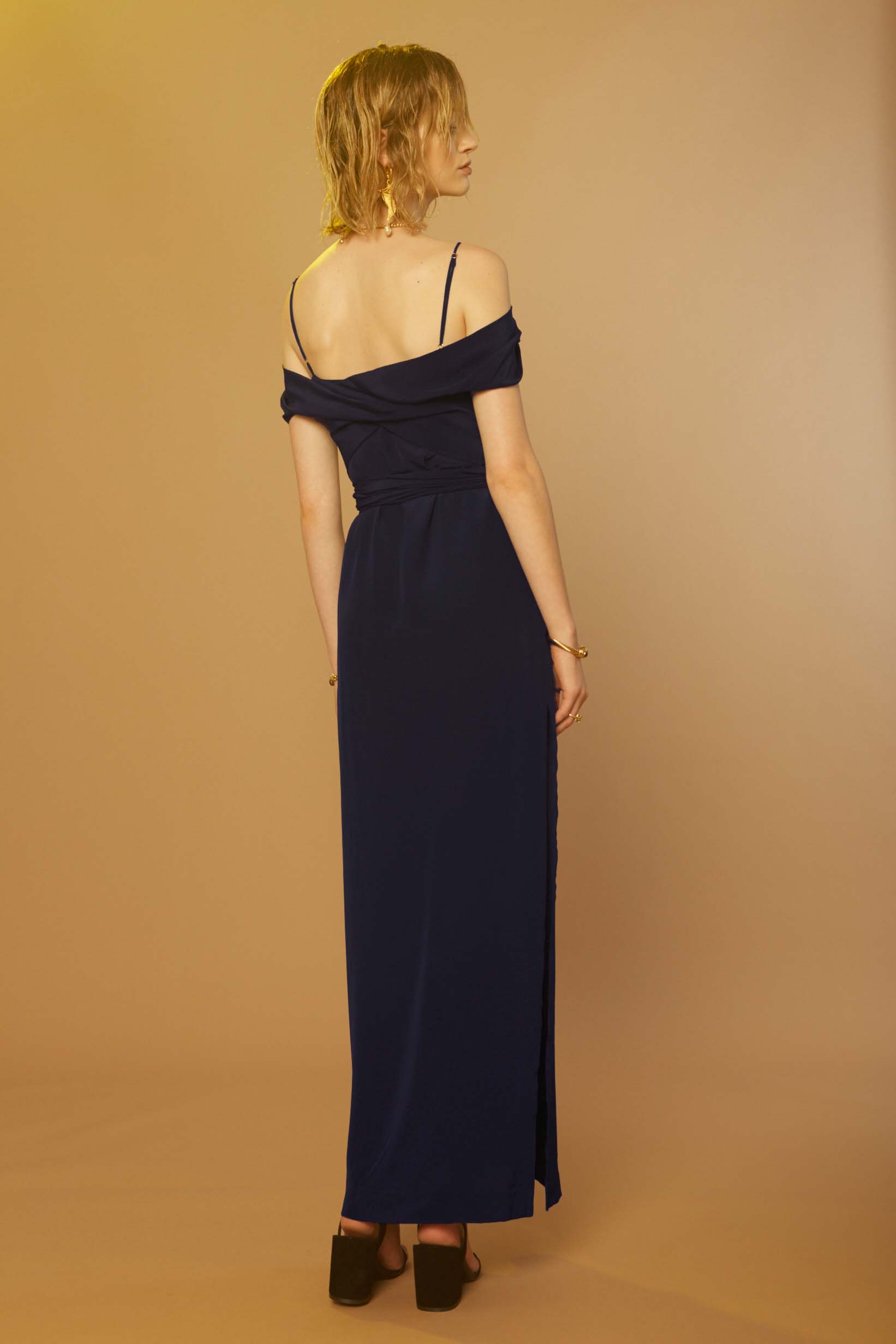 Liam Sonic Gown (Navy) Back