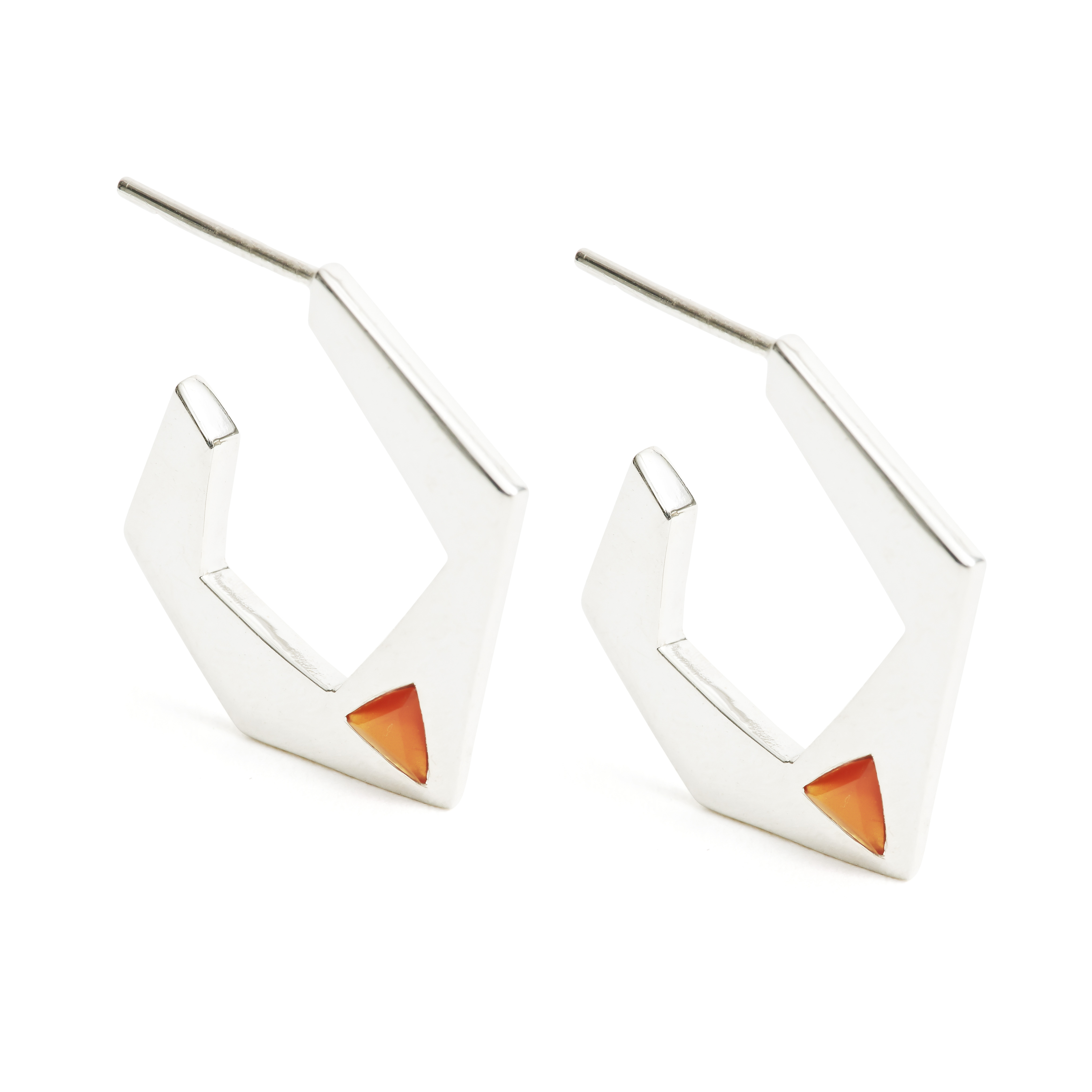 carnelian-hoops-silver