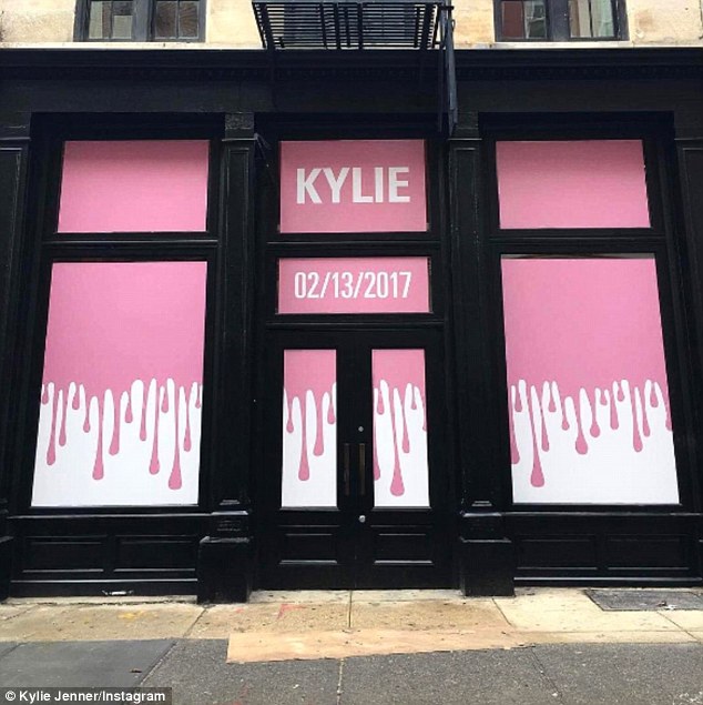 Kylie Jenner opened her second pop up shop in NYC this week.  It stocks her make up ranges and her new clothing line.  