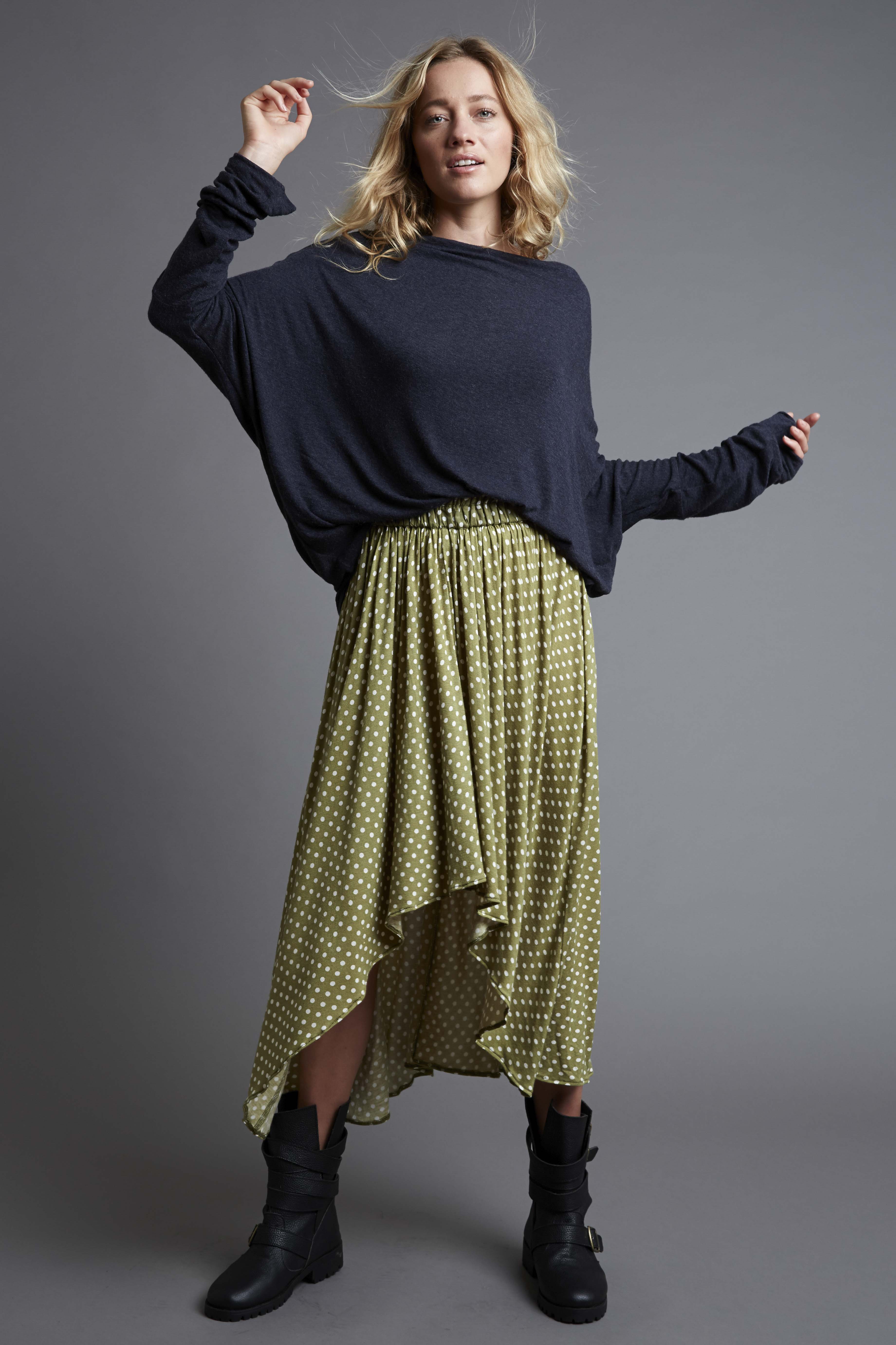 BindingSweater_GraphiteBlue_RoundSkirt_PolkaSplotchKale_WE-AR_AW17_RHYME-0053