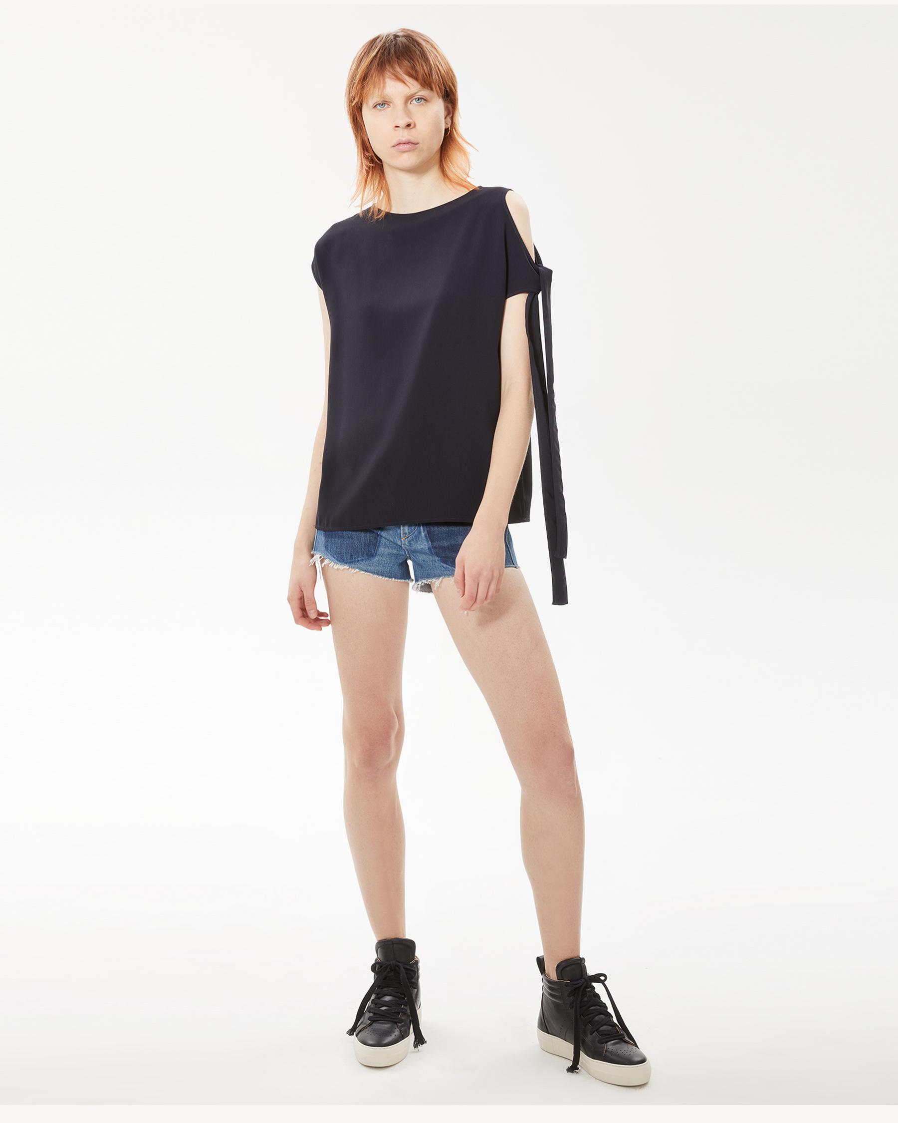 Helmut Lang 27 - Sleeve Tie Top - Navy
