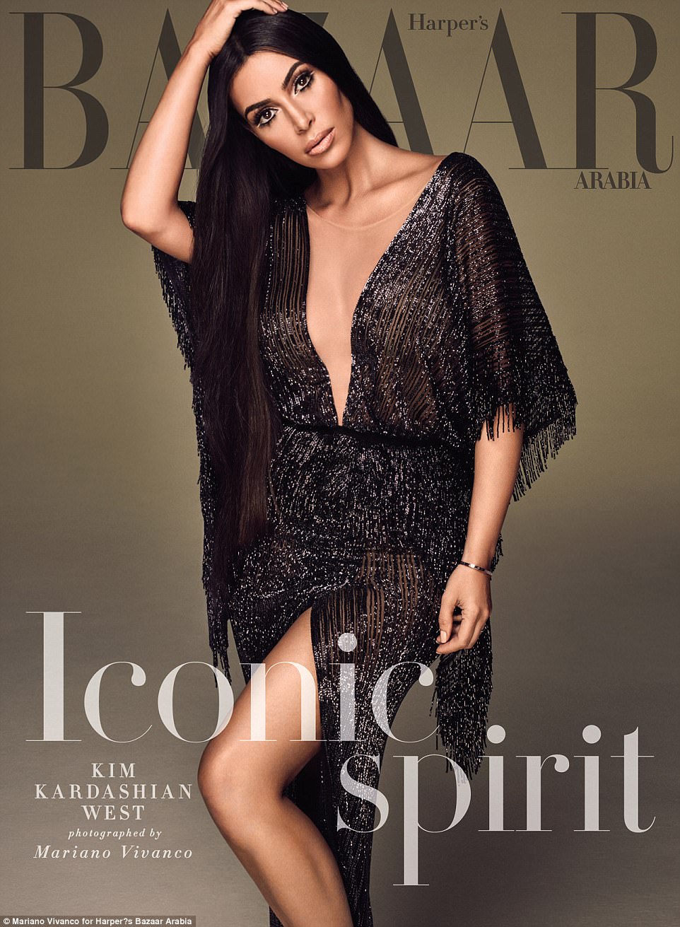 Kim Kardashian Morphs into Cher in her Harper Bazaar Cover.