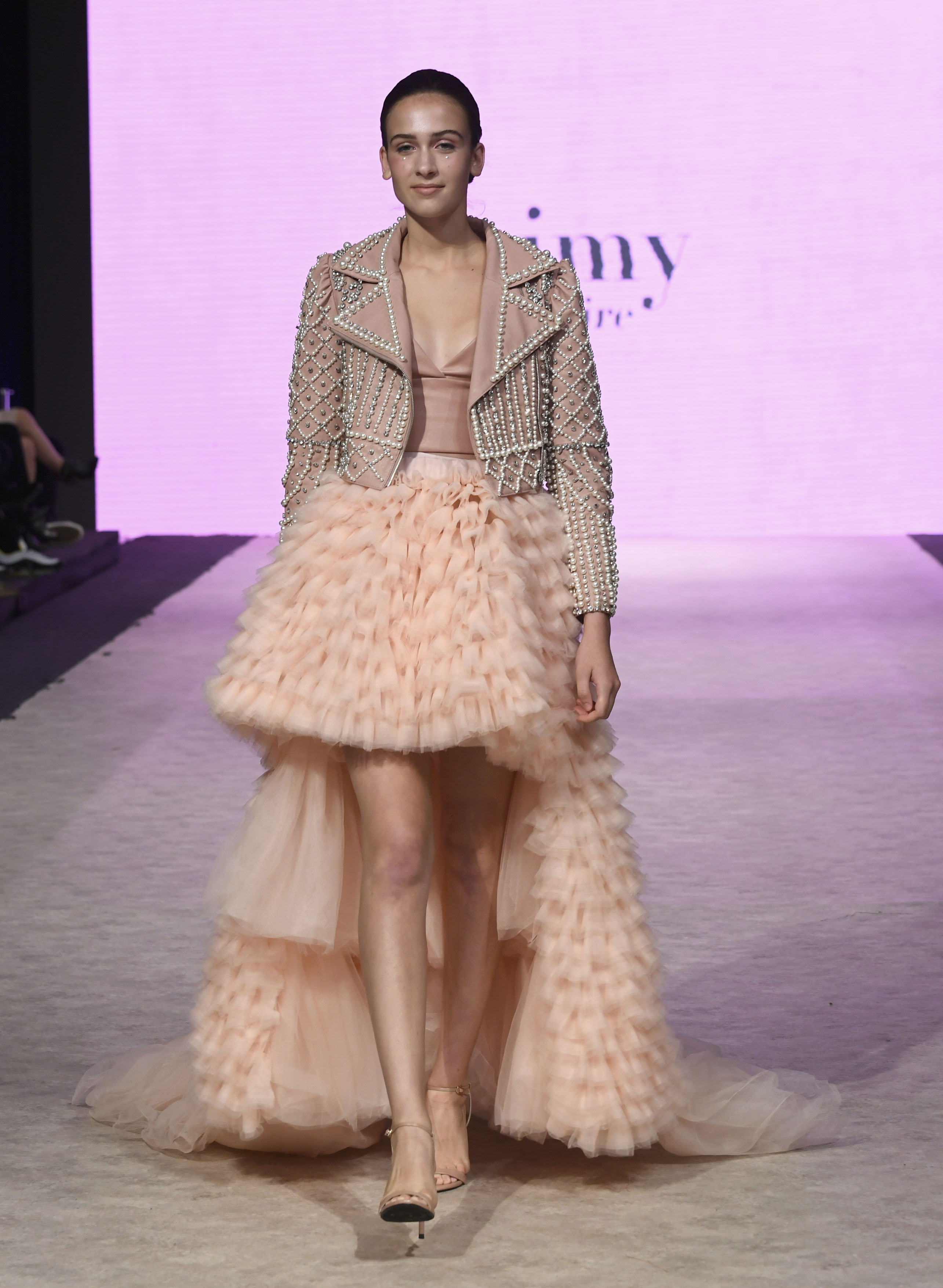 VANCOUVER, BC - SEPTEMBER 22:  A model walks the runway wearing eimy istoire at Vancouver Fashion Week Spring/Summer 19 - Day 6on September 22, 2018 in Vancouver, Canada.  (Photo by Arun Nevader/Getty Images for VFW Management INC)
