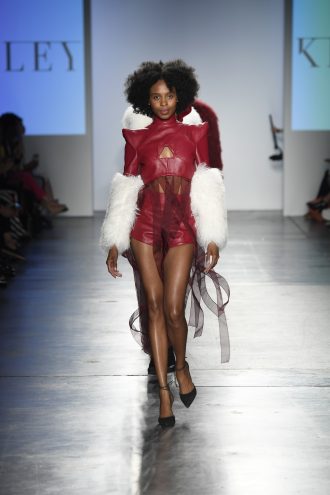 Global Fashion Collective presents Kirsten Ley's Mitosis collectin. Model walks the runway