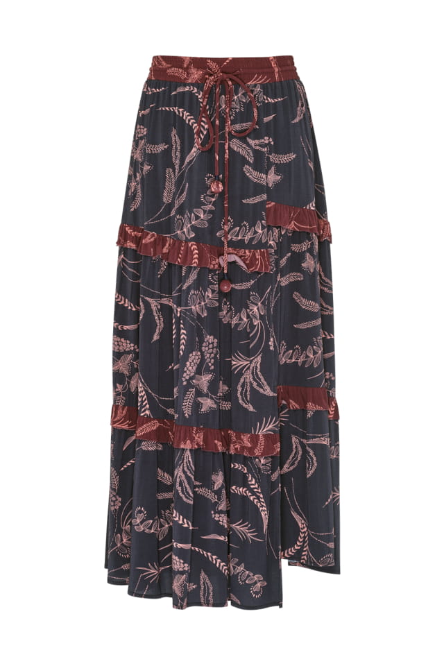 LS1669 Senorita Skirt Graphite Multi FR-1