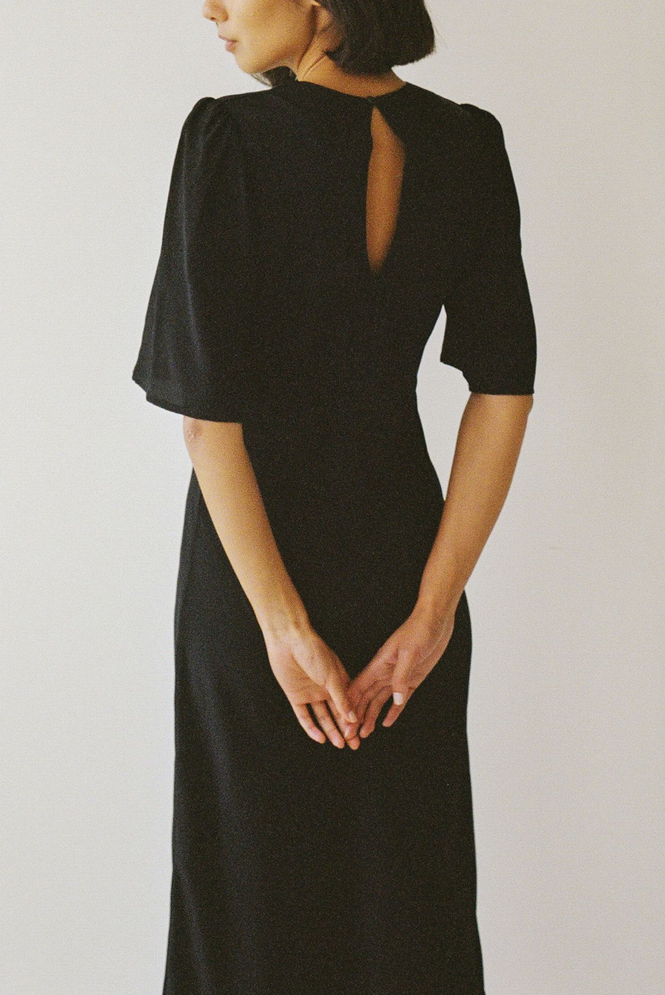 Paloma deux dress - Black silk - Ellis Label - Womens designer clothing_0052_82980030