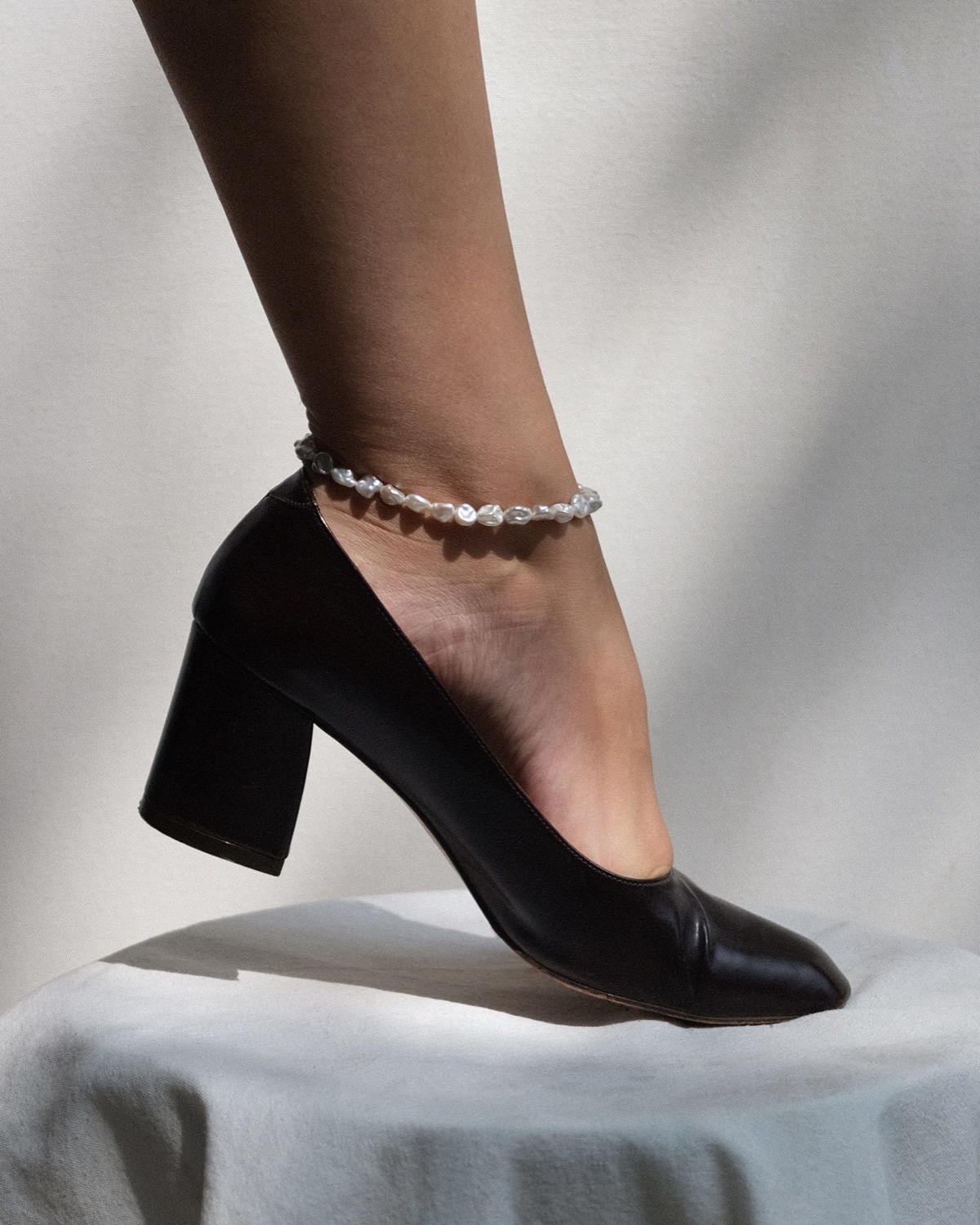 Perle Anklet, Silver_2