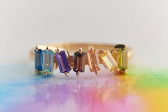 Colourful ring product shot
