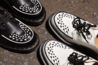 Dr. Marten Creeper Loafers in black and white.
