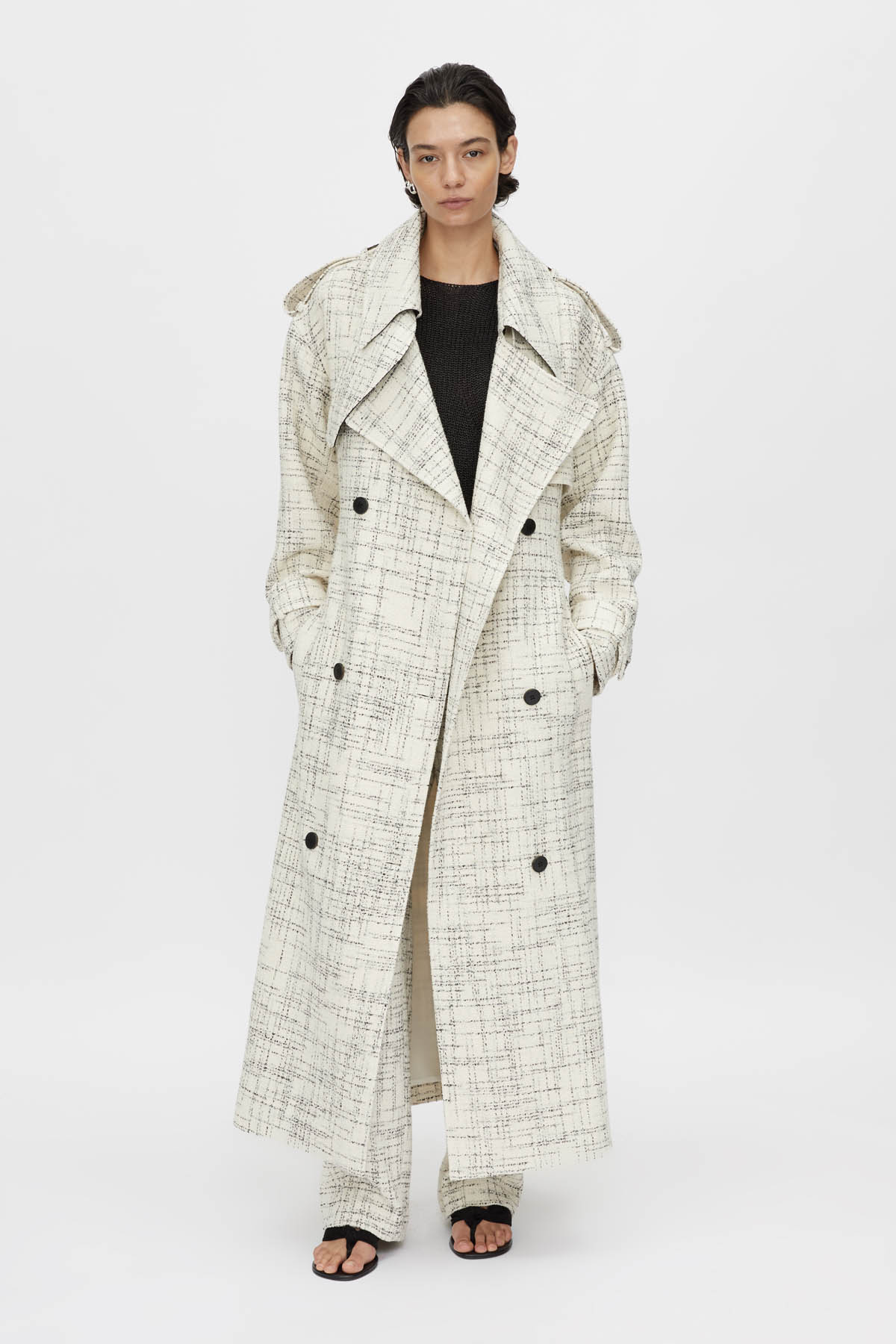 26_R2J 3080_Corvina Trench Coat_Cream Cross Hatch__0786